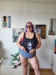 Maillot de Bain Tankini Curve Gothique Superposé à Imprimé Crâne de Grande Taille à Volants - Noir 3X